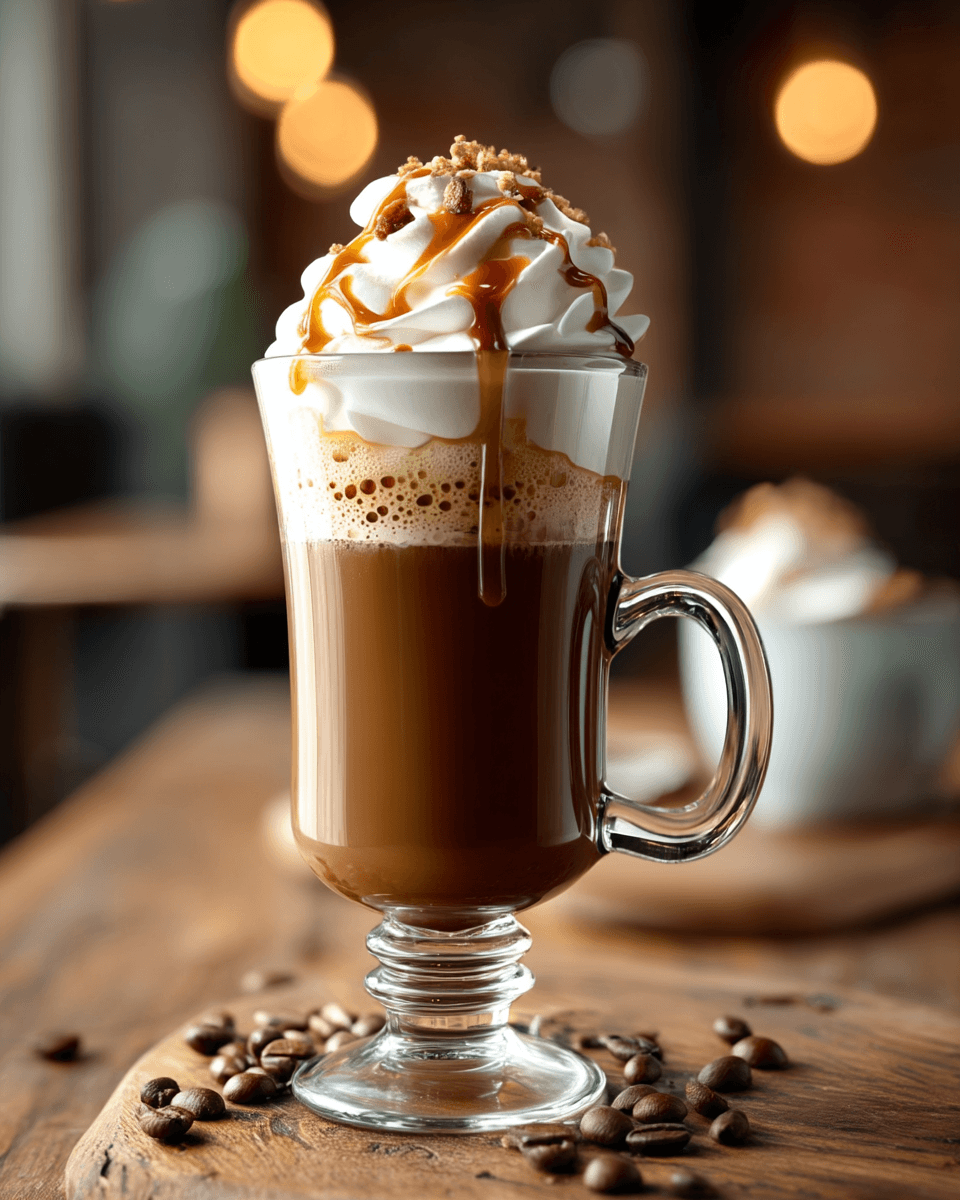 Brazilian coffee with whipped cream